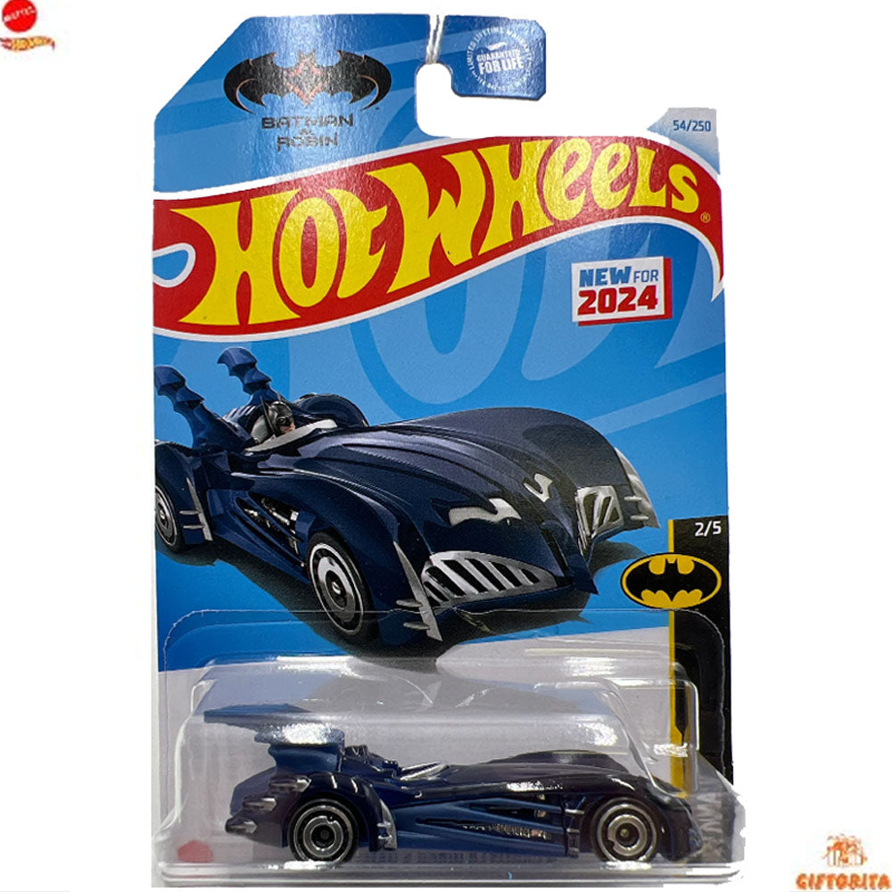 Hot Wheels Regular Batmobile 1 – Batman & Robin Batmobile – 2/5 & 54/250 – Blue