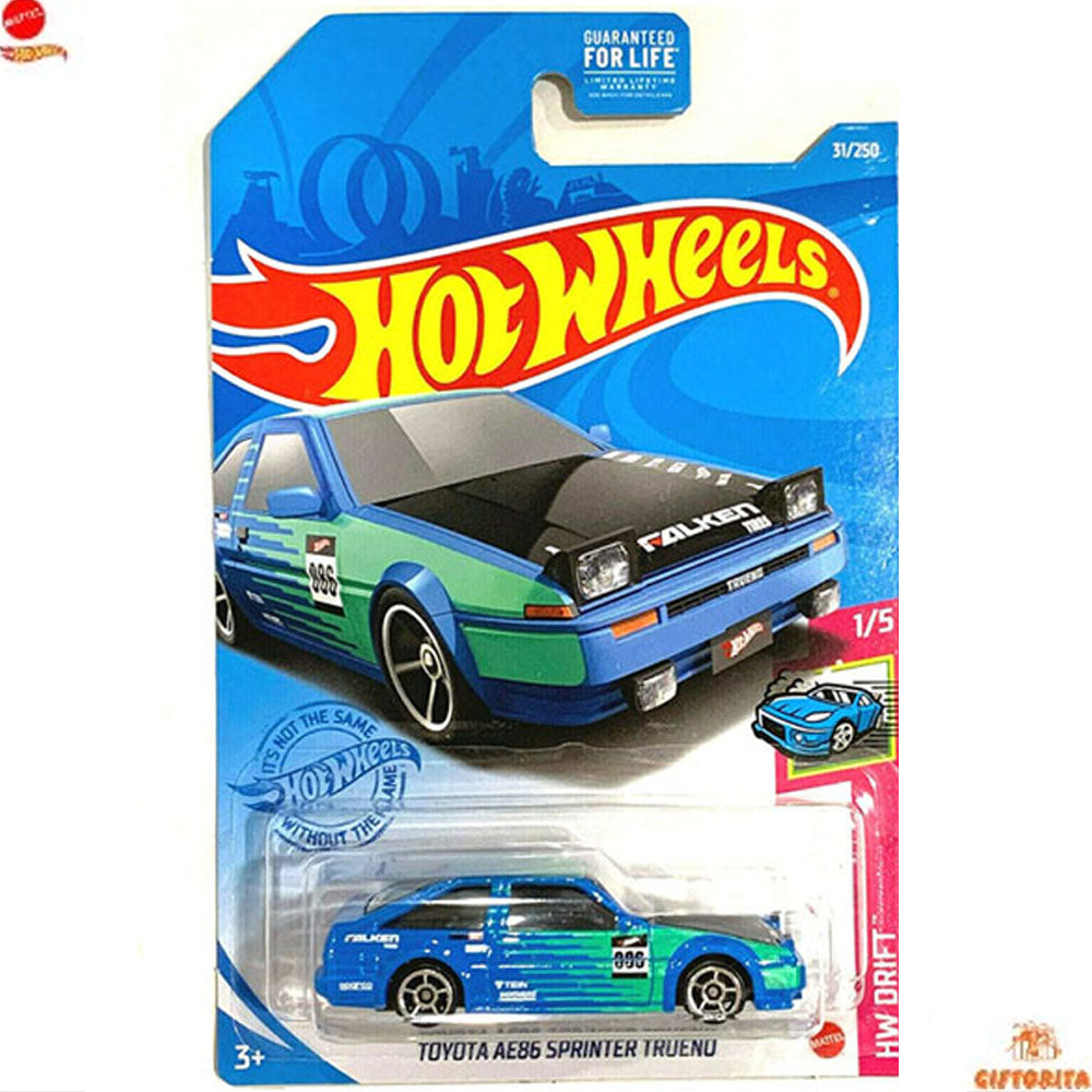 Hot Wheels Regular Toyota 1 – Toyota AE86 Sprinter Trueno – 1/5 & 31/250 – Blue- Falken