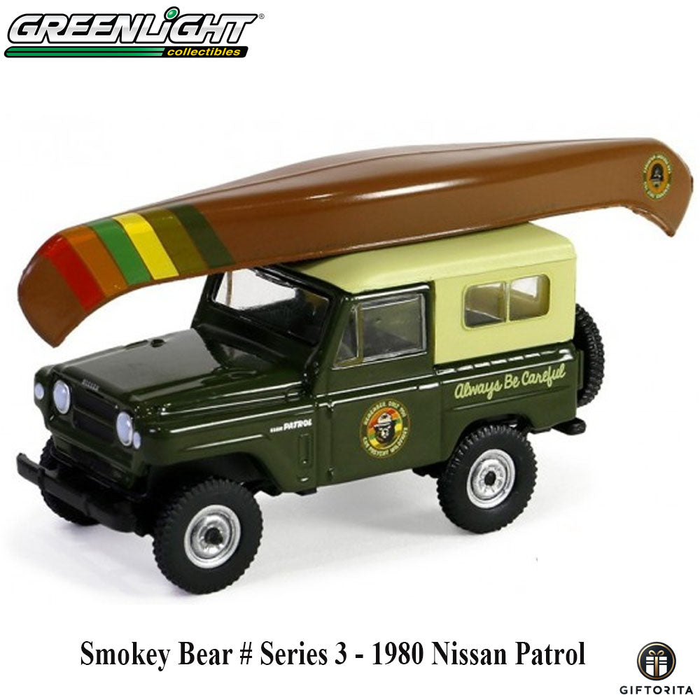 Greenlight Die Cast 1:64 (P00981) – Smokey Bear – 1980 Nissan Patrol – Series 3