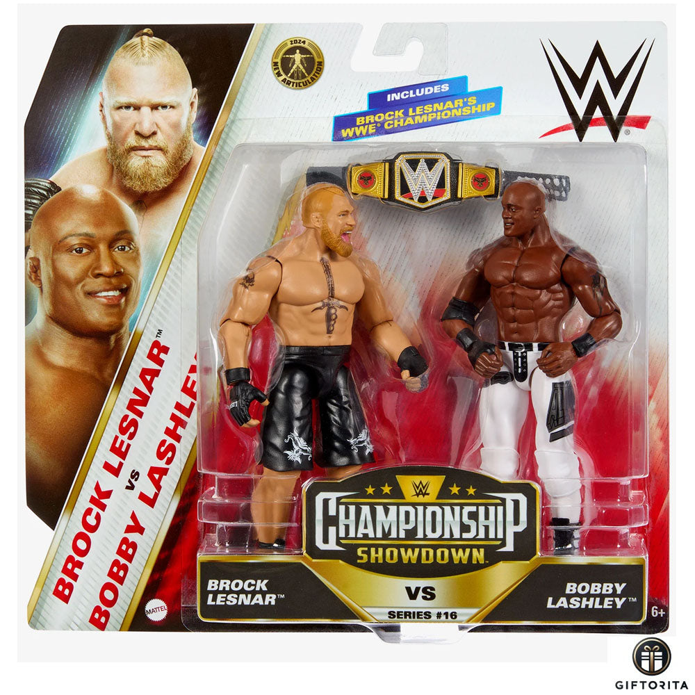 Action Figure WWE Championship Showdoen (P01700) - Brock Lesnar & Bobby Lashley - 2 Pack Series #16