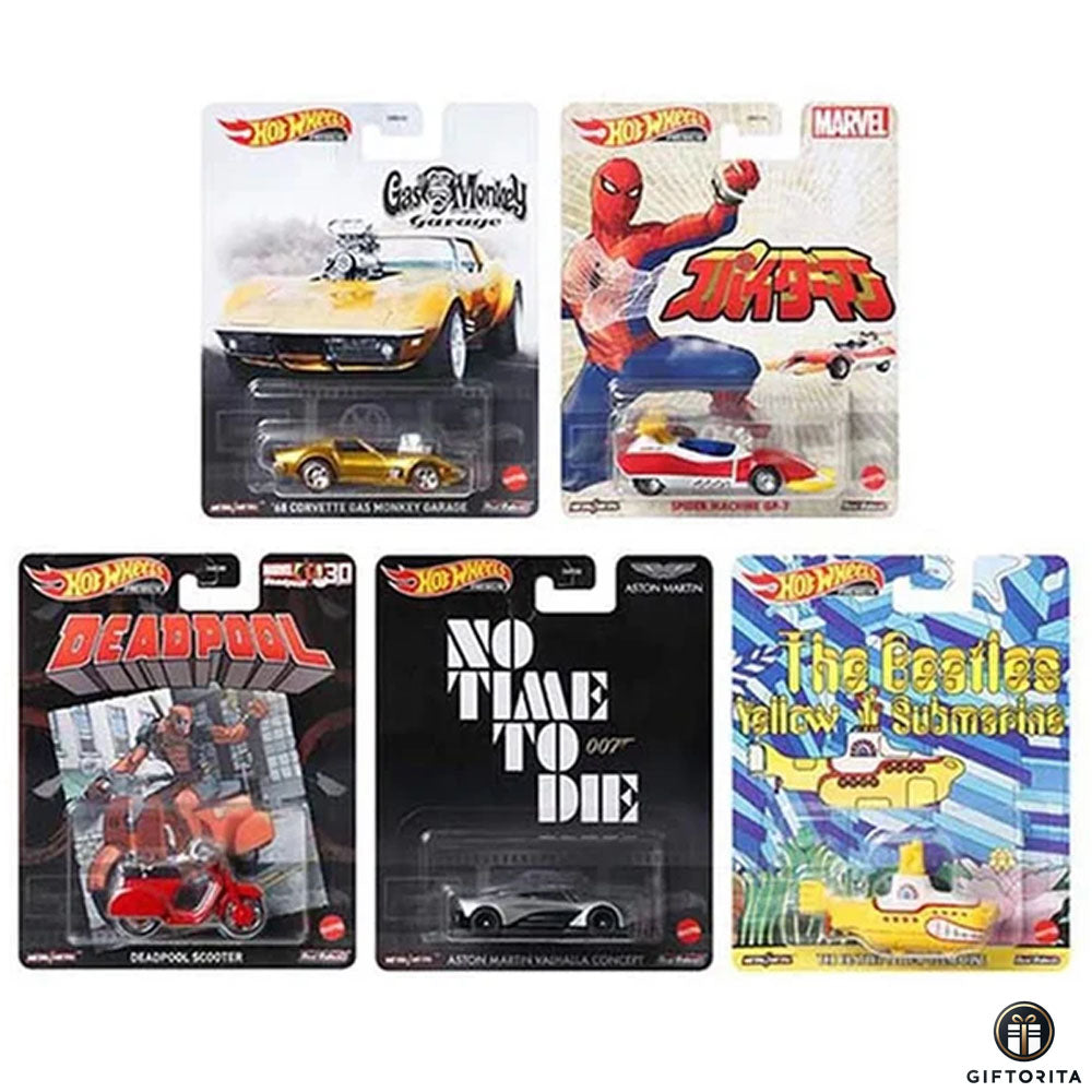 Hot Wheels Premium (P01172) –  HOT WHEELS 2021 REPLICA ENTERTAINMENT RELEASE SET OF 5 CARS