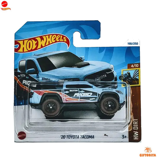 Hot Wheels Regular Short Card – 20 Toyota Tacoma - 4/10 & 198/250 - Blue