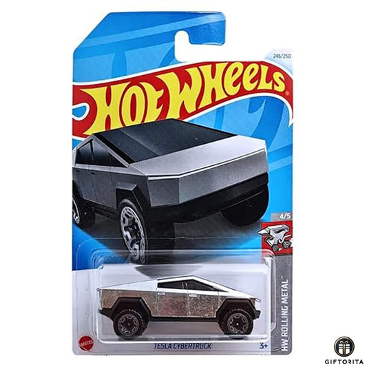 Hot Wheels Regular Tesla - Tesla CyberTruck - 4/5 - 246/250 - Silver