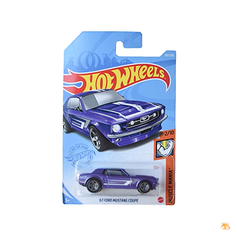 HOT WHEELS Regular Ford – 67 Ford Mustang Coupe – 2/10 – Purple – Giftorita