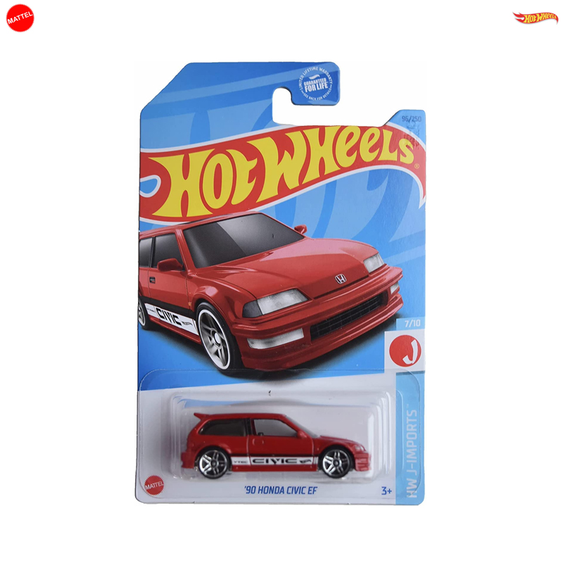 Hot Wheels Regular – 90 Honda Civic EF – 7/10 & 96/250 – Red – Giftorita