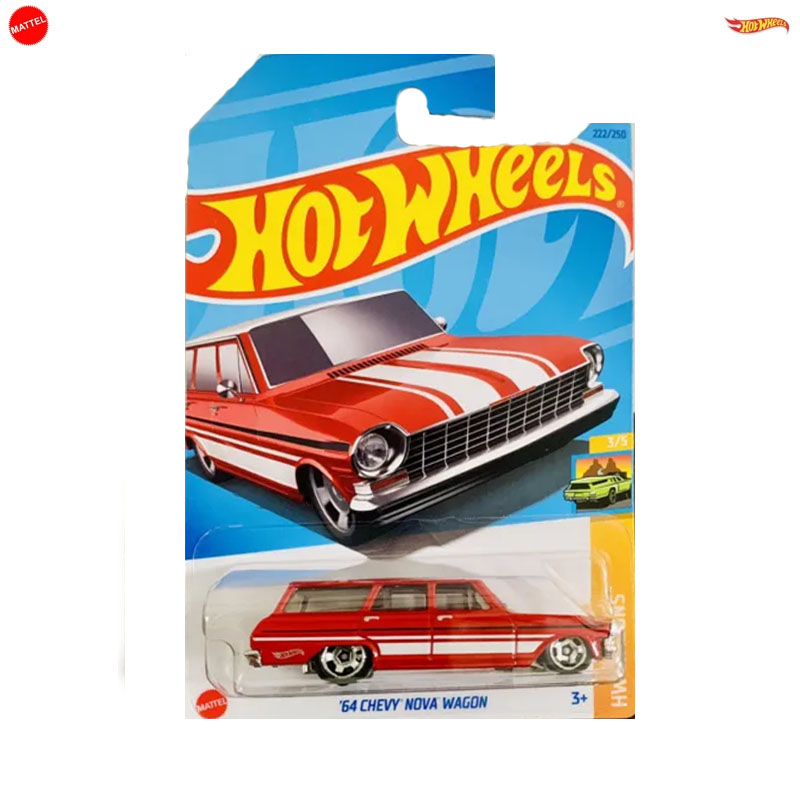 Hot Wheels Regular – 54 Chevy Nova Wagon – 3/5 & 222/250 – Red – Giftorita