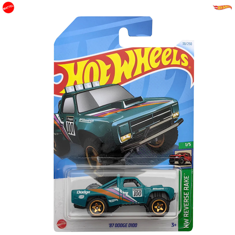 Hot Wheels Regular – 87 DODGE D100 – 1/5 & 38/250 – Light Green – Giftorita